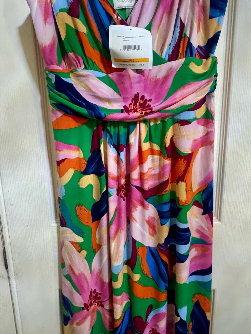 CAPPAGALLO  NWT Floral Maxi Dress in Pink, Green & Blue